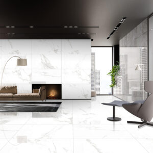 Полиран гранитогрес Calacatta Statuario 60x120 см – луксозна имитация на мрамор