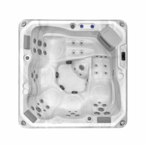 Джакузи 220x220 см външно СПА с LED осветление и 5 места