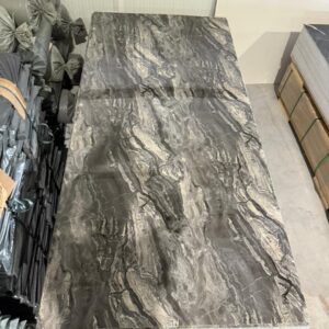 Keda Nero Panel 2600x1220 в интериор на модерна баня