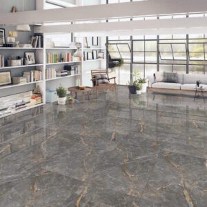 Гланциран гранитогрес 60x120 – бял мраморен ефект с полирано огледално покритие